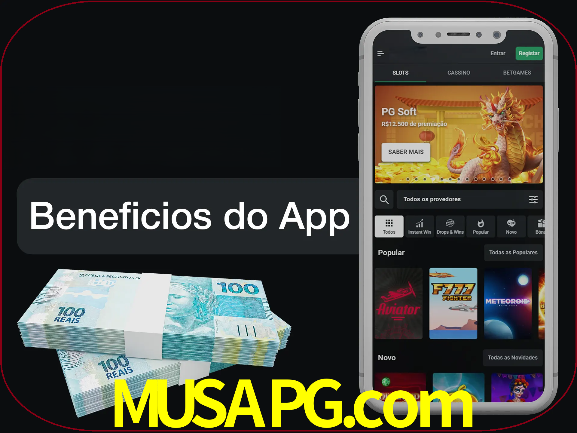Obtenha todos os benefícios usando o aplicativo.